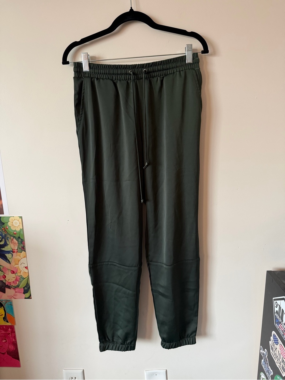 Socialite Olive Green Men's Jogger Pants with Drawstring